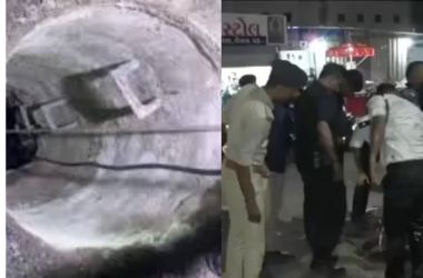 Child fell in open manhole